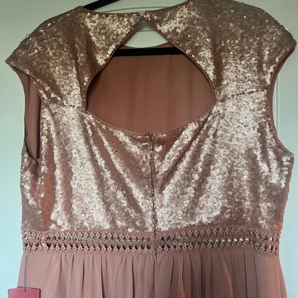NWT Rose Gold Gown plus size - Picture 3 of 9